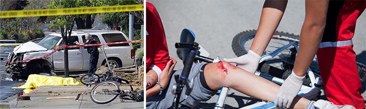 Image of one Bicycle Injury and one Bicycle Fatality