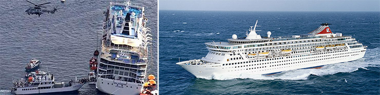 Image of two cruise ships